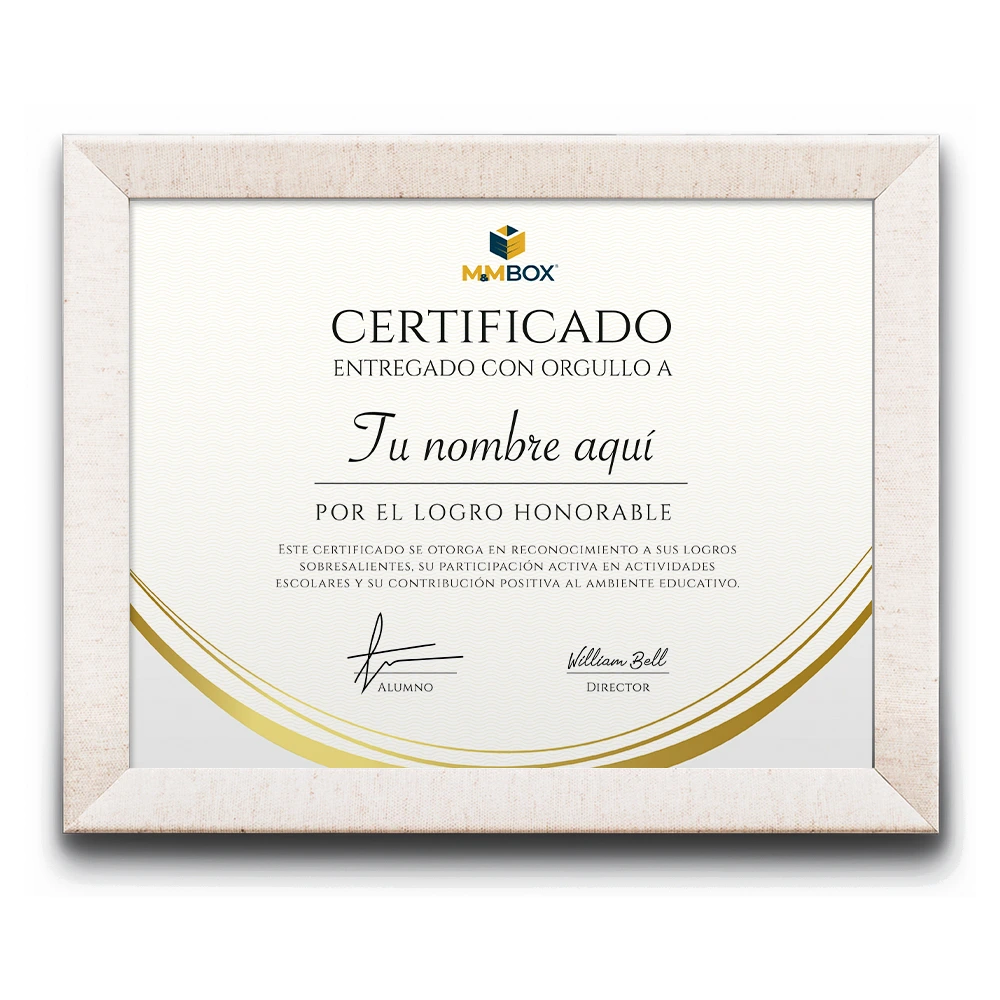RECO-ENT05 – Marcos para diploma M&M Box